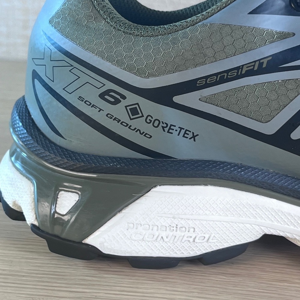 Salomon XT-6 GTX Gore-Tex Men's 8.5 Olive Trail Running Shoes - Picture 6 of 13
